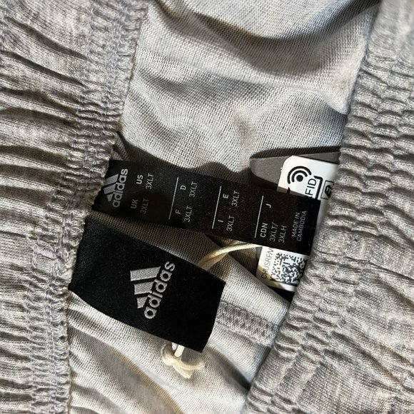 Adidas Track Jogger Pants Men's 3XLT Gray Essential Performance Tapered Logo NWT - Picture 6 of 7